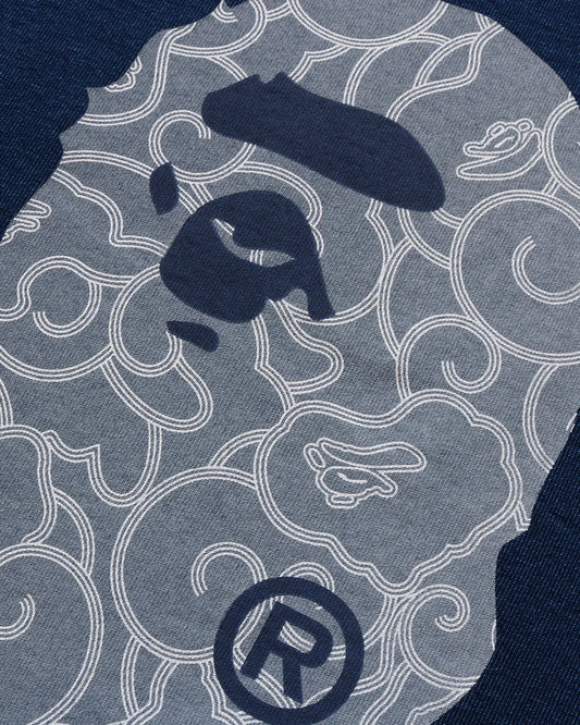 BAPE Cloud Camo Ape Head Relaxed Fit Crewneck Sweatshirt