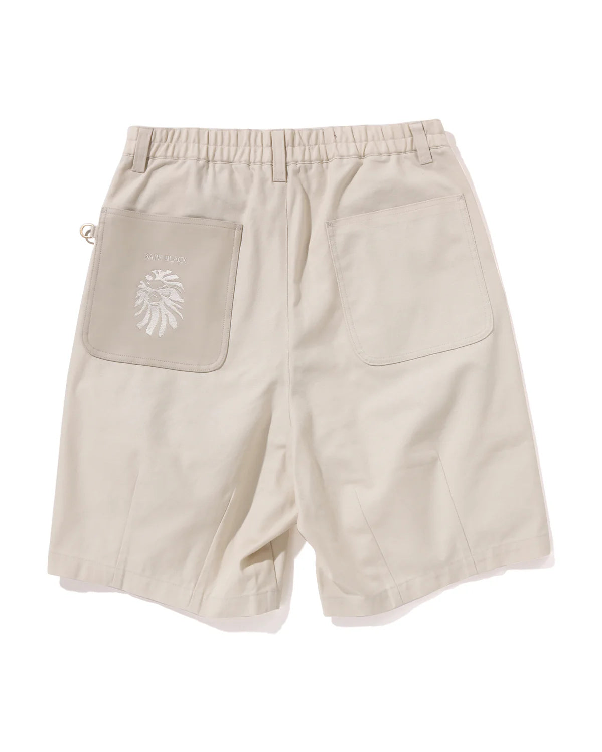 BAPE BLACK Paisley Leather Trimmed Worker Shorts