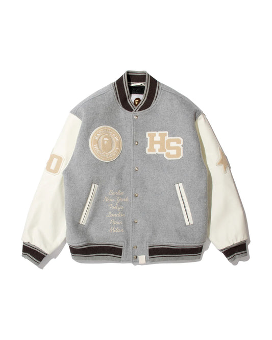 BAPE X Highsnobiety Multi Logo Varsity Jacket