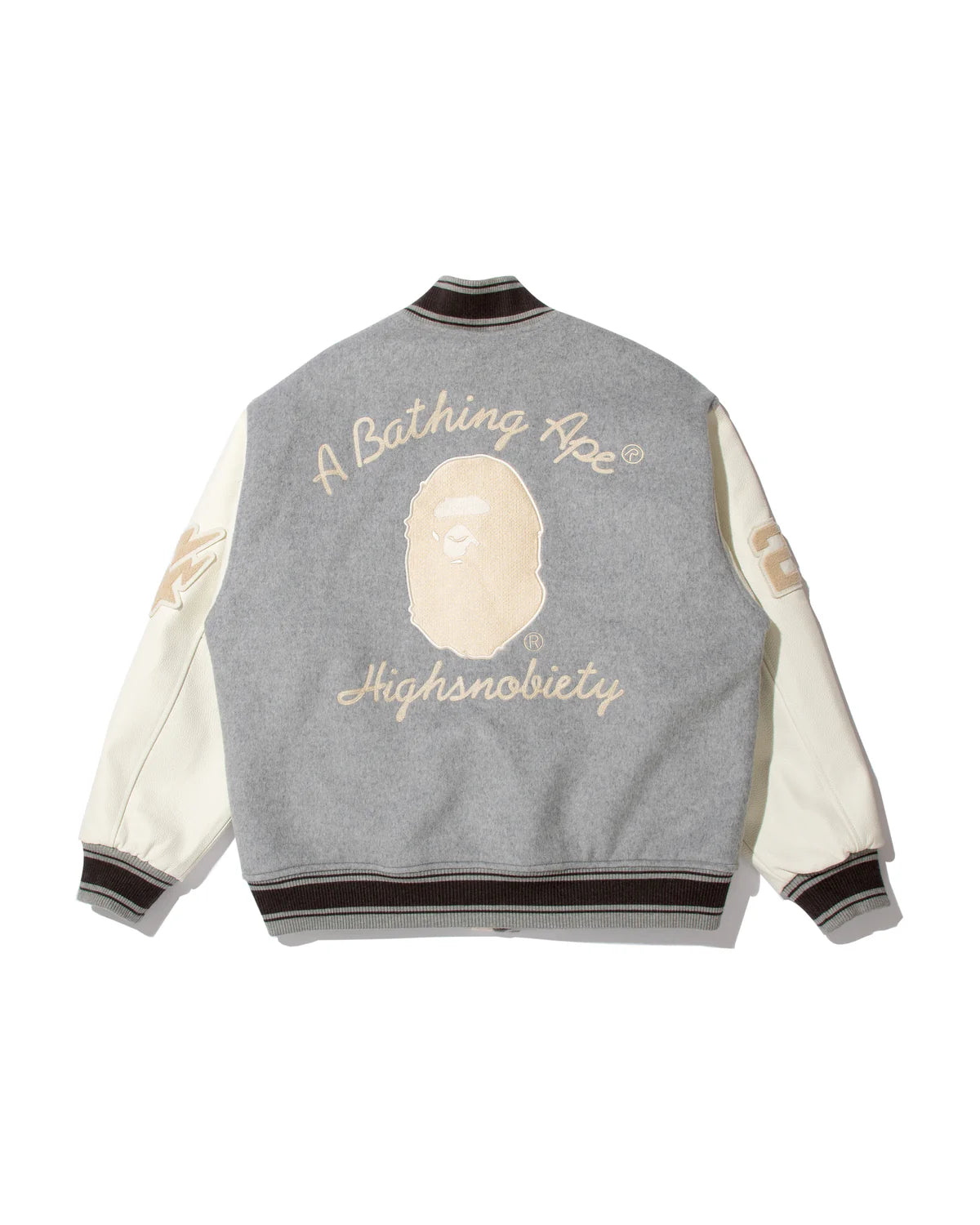BAPE X Highsnobiety Multi Logo Varsity Jacket