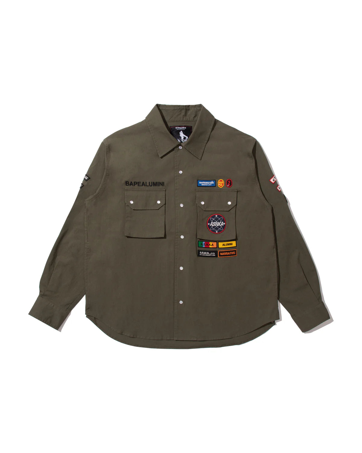 BAPE By Kazuki Kuraishi Muti Patch Military Ls Shirt