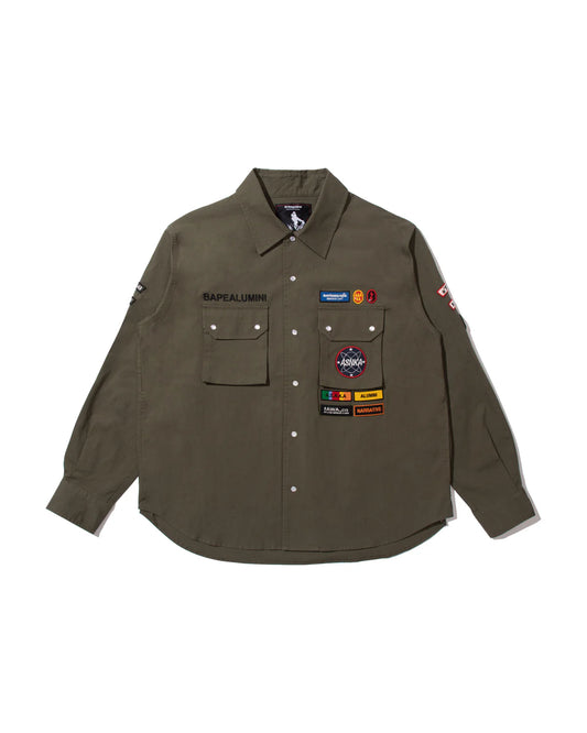 BAPE By Kazuki Kuraishi Muti Patch Military Ls Shirt