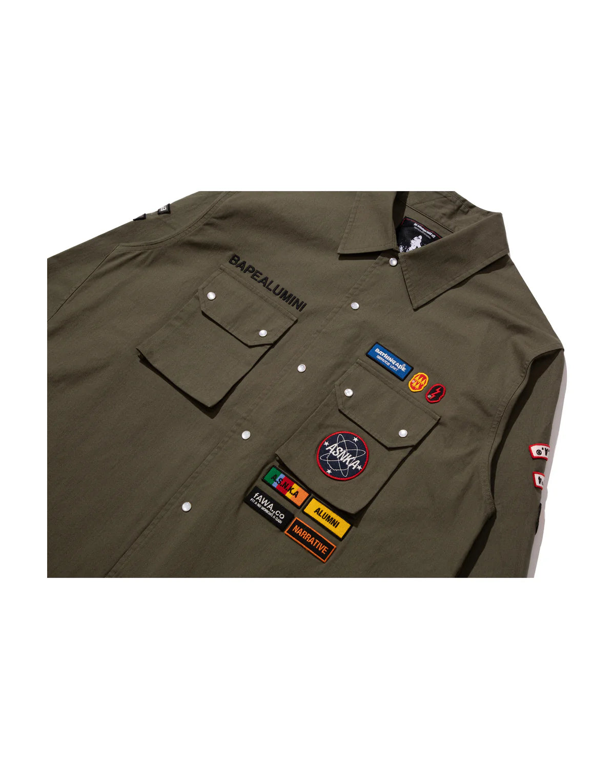 BAPE By Kazuki Kuraishi Muti Patch Military Ls Shirt