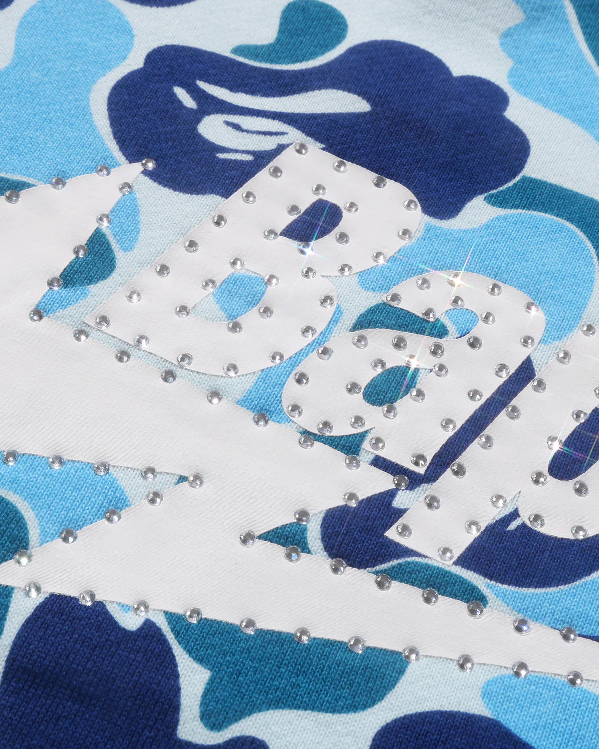 BAPE Abc Camo Rhinestone BAPE STA Crewneck Sweatshirt