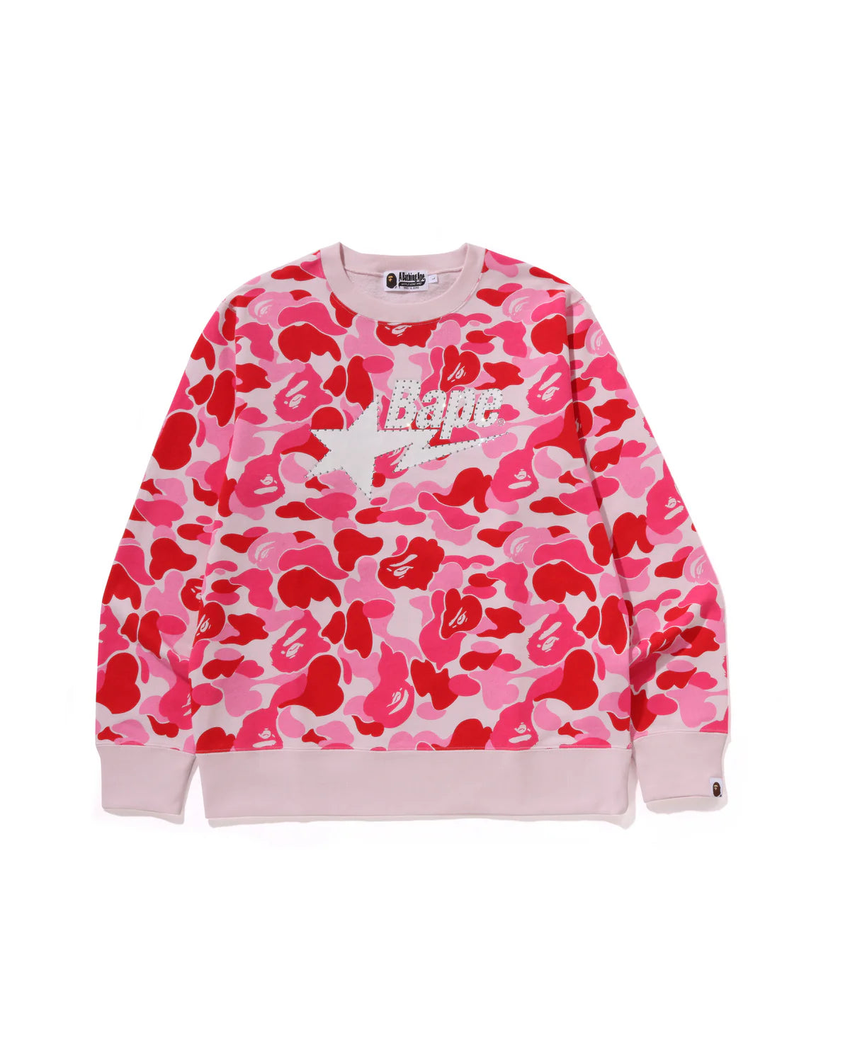 BAPE Abc Camo Rhinestone BAPE STA Crewneck Sweatshirt