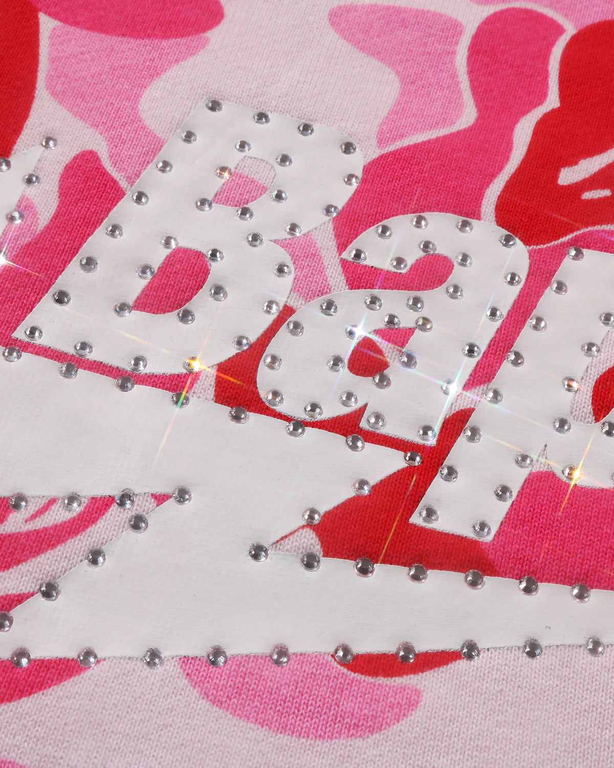 BAPE Abc Camo Rhinestone BAPE STA Crewneck Sweatshirt