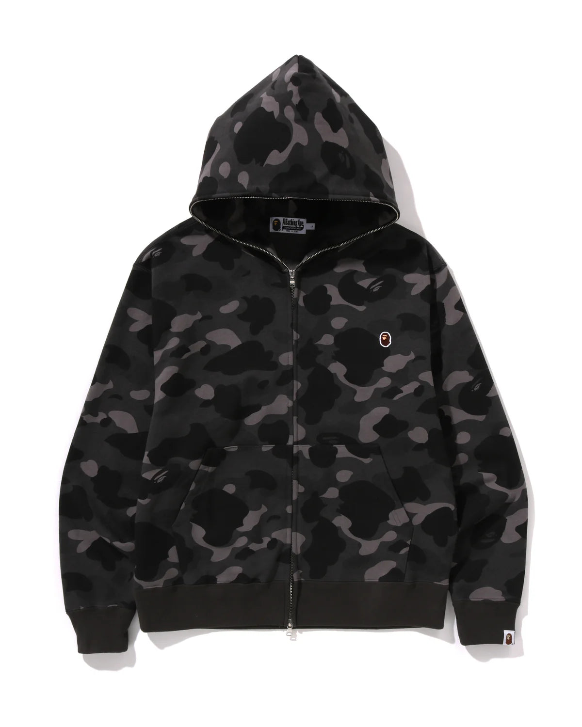 BAPE One Point Color Camo Cropped Full Zip Hoodie