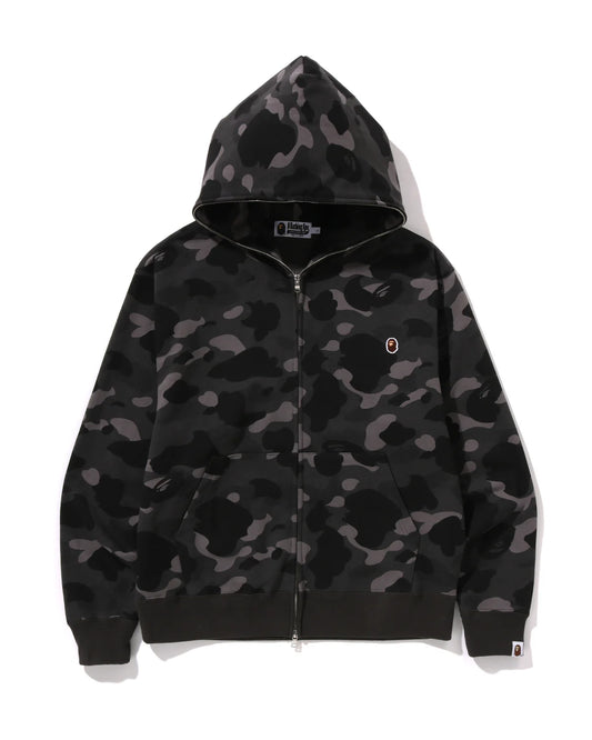 BAPE One Point Color Camo Cropped Full Zip Hoodie