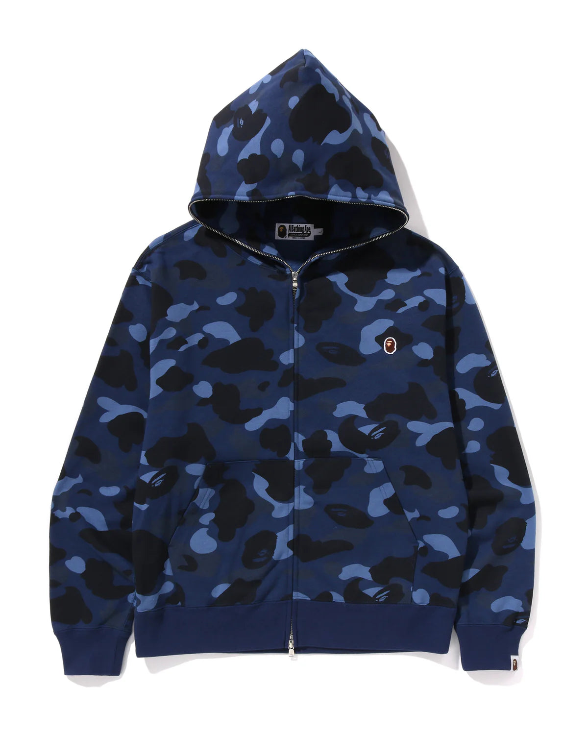 BAPE One Point Color Camo Cropped Full Zip Hoodie