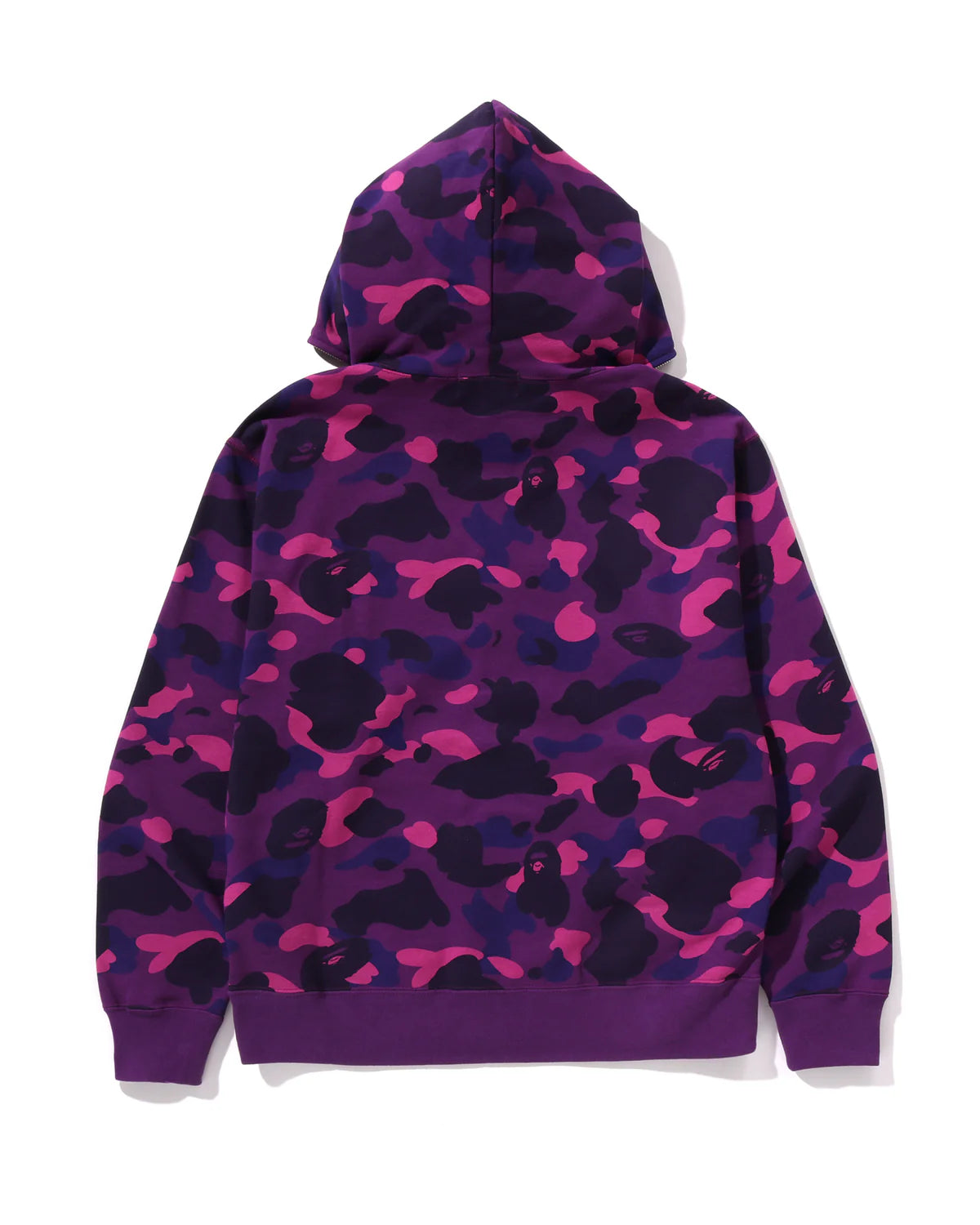 BAPE One Point Color Camo Cropped Full Zip Hoodie