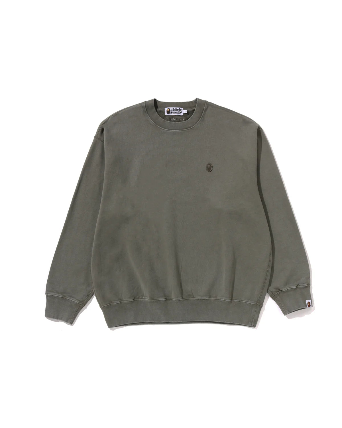 BAPE Garment Dye One Point Relaxed Fit Crewneck Sweatshirt