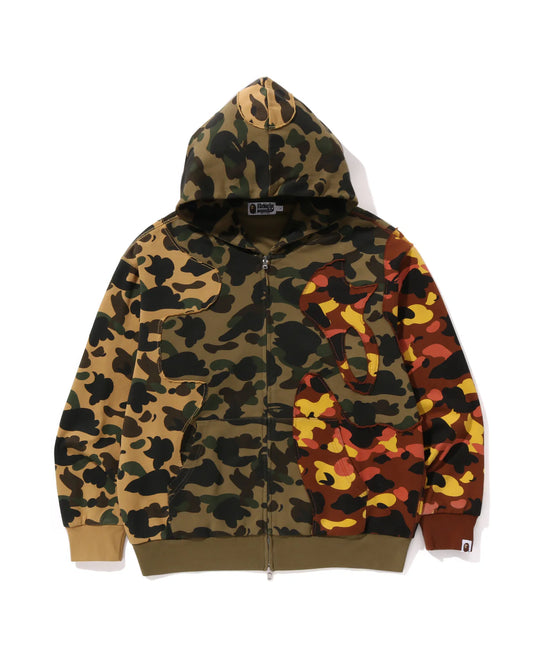 BAPE 1st Camo Upcycled Relaxed Fit Full Zip Hoodie