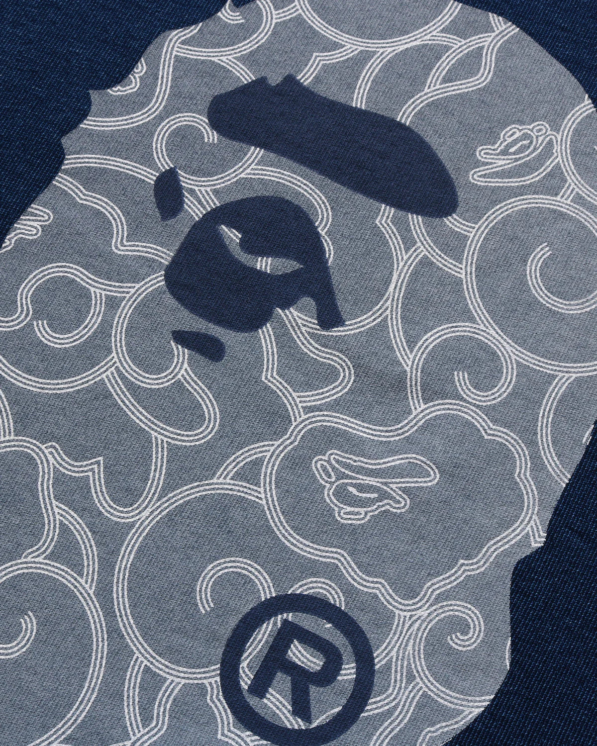 BAPE Cloud Camo Ape Head Relaxed Fit Crewneck Sweatshirt