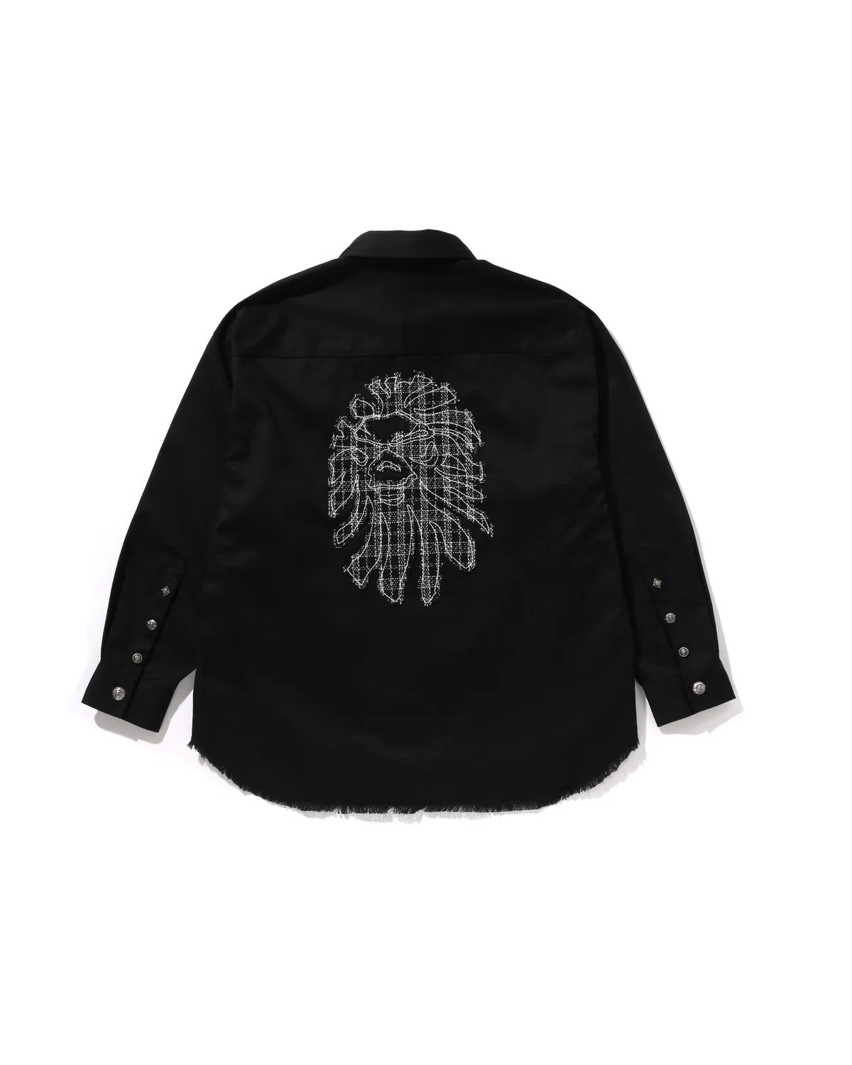 BAPE BLACK Head Tweed Trimmed Shacket #1
