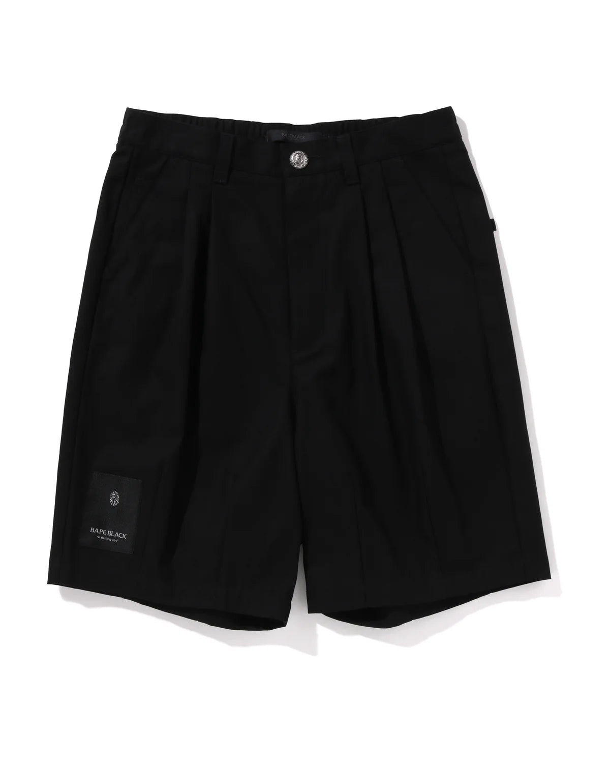 BAPE BLACK Paisley Leather Trimmed Worker Shorts