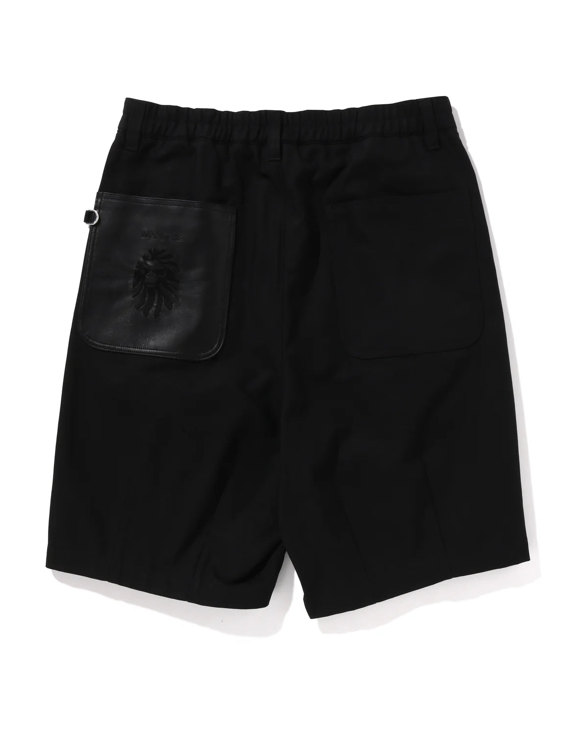 BAPE BLACK Paisley Leather Trimmed Worker Shorts