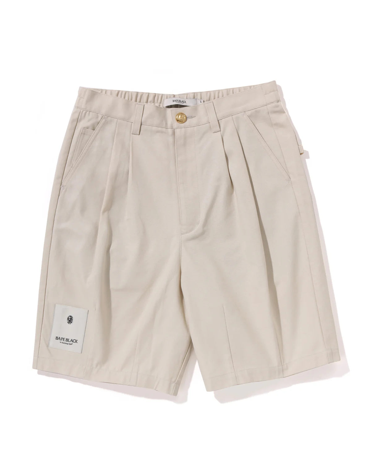 BAPE BLACK Paisley Leather Trimmed Worker Shorts