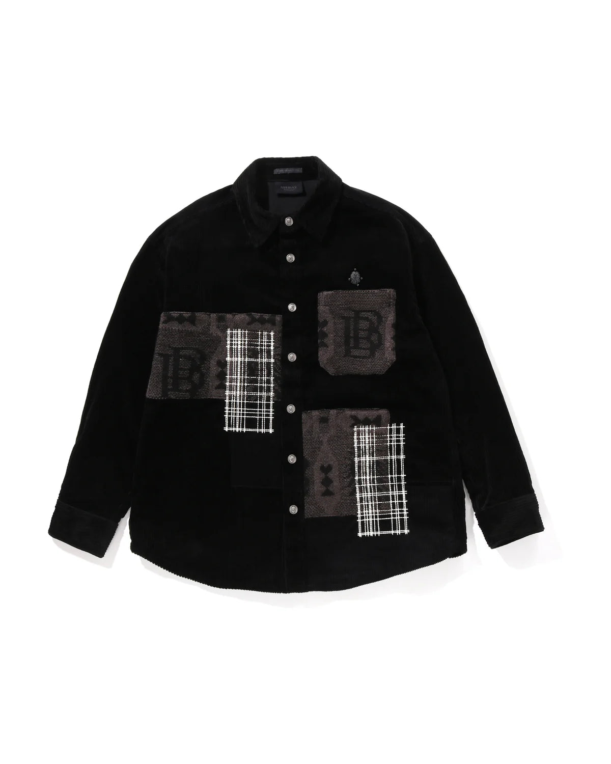 BAPE BLACK Corduroy Patchwork Shirt