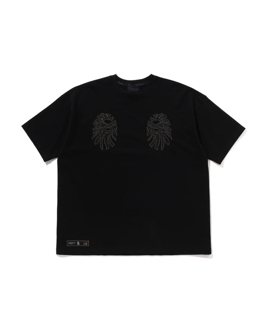 BAPE BLACK Dual Head Studded BAPE Tee