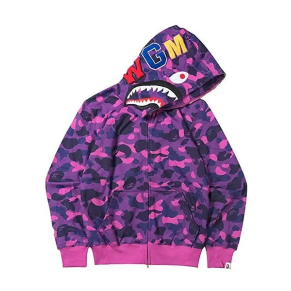 Bape Camo Shark Full Zip Hoodie