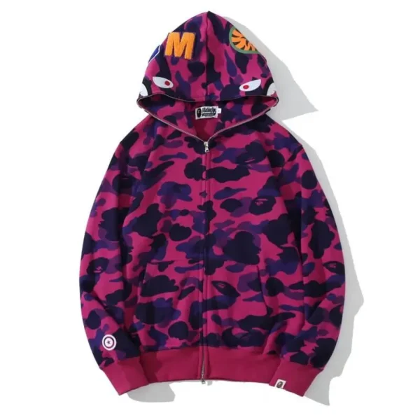 BAPE Camo Shark Full Zip up Hoodie